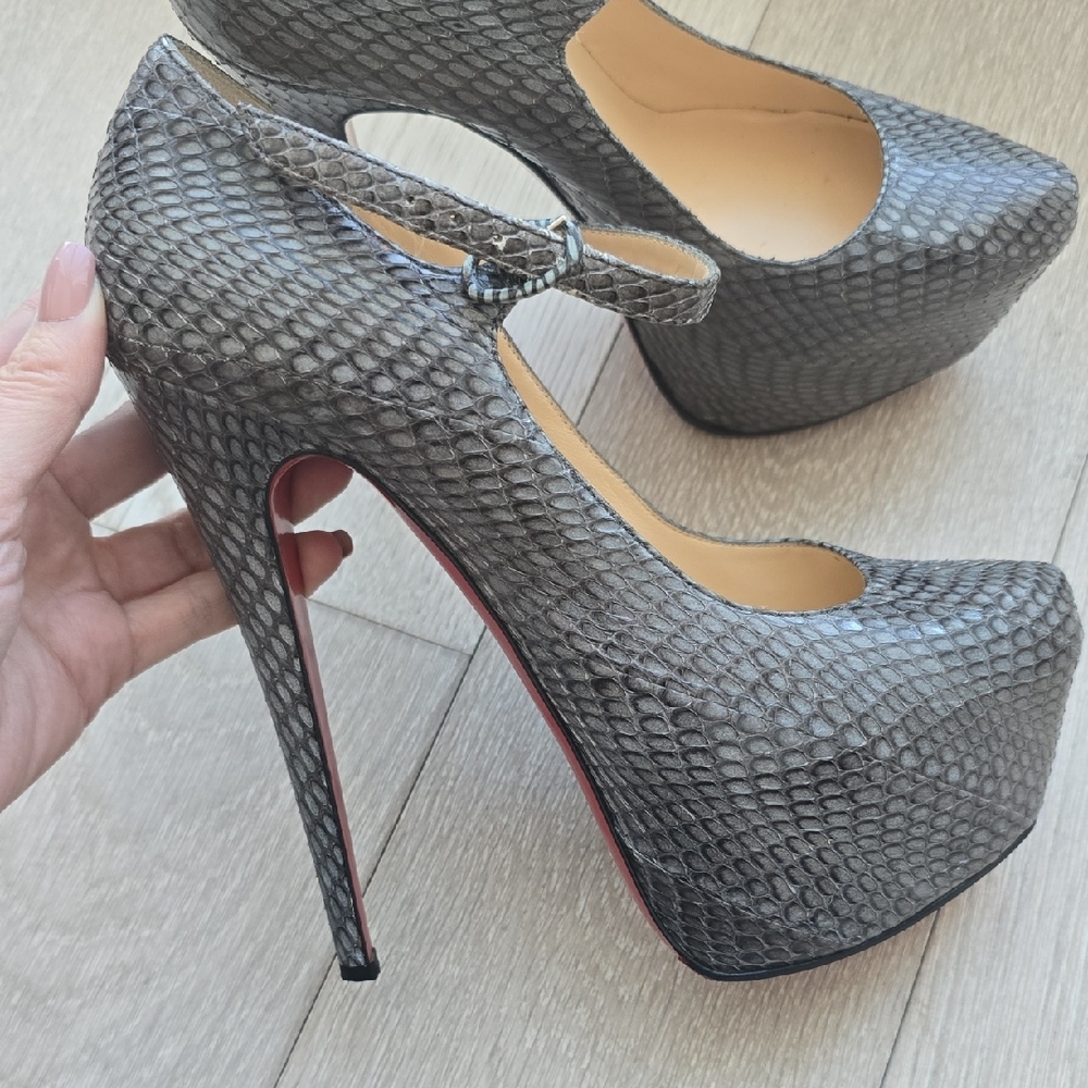 Christian Louboutin Gray Heels